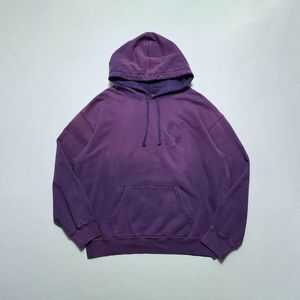 Supreme Overdyed S Logo Hooded Sweatshirt Sz Large Purple
